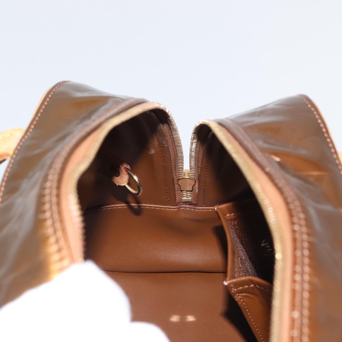 LOUIS VUITTON Monogram Vernis Tompkins Square Bag Bronze M91103 LV Auth 173153