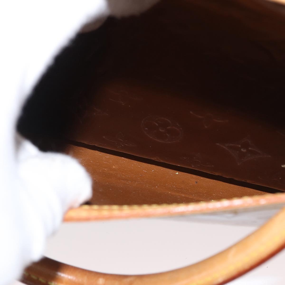 LOUIS VUITTON Monogram Vernis Tompkins Square Bag Bronze M91103 LV Auth 173153