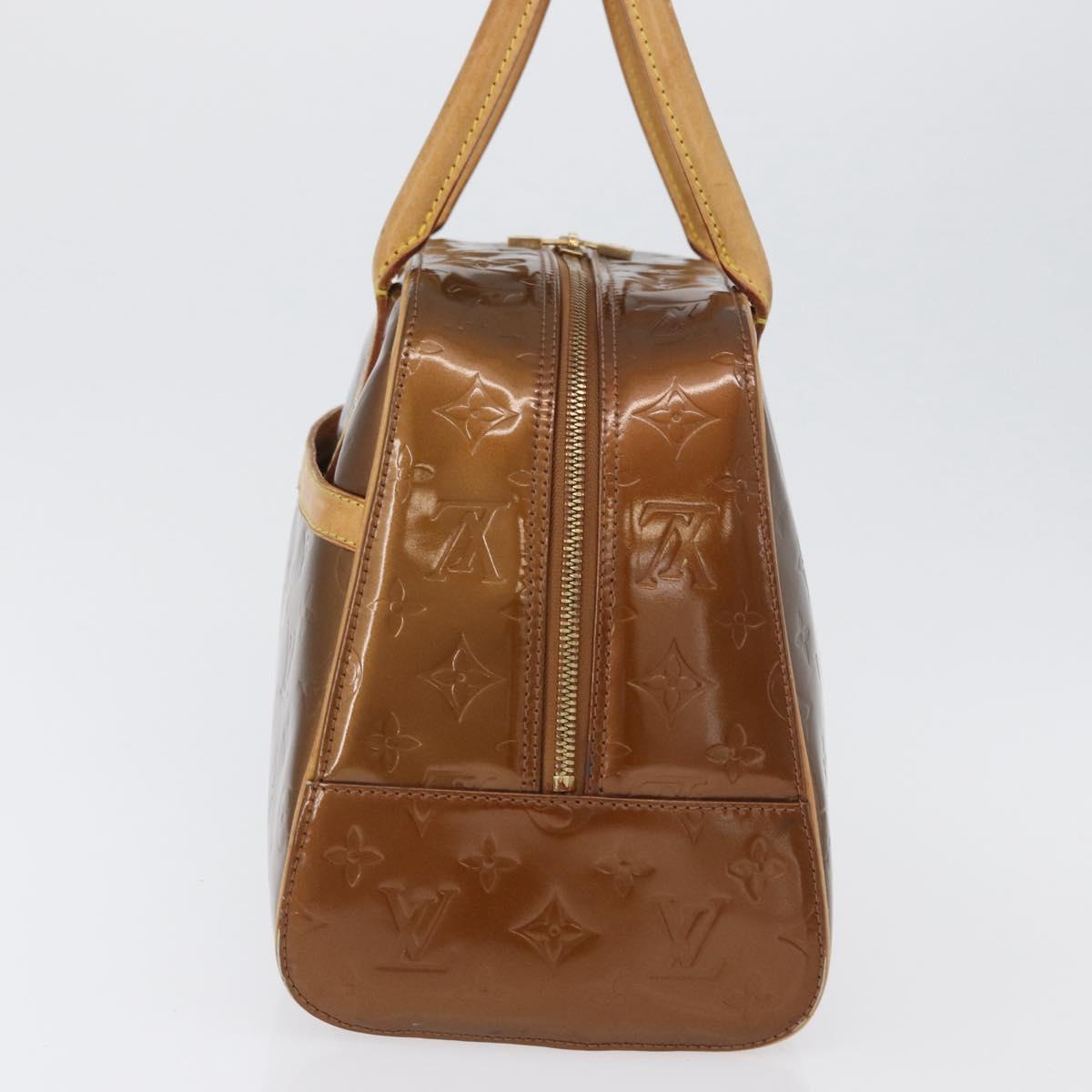 LOUIS VUITTON Monogram Vernis Tompkins Square Bag Bronze M91103 LV Auth 173153