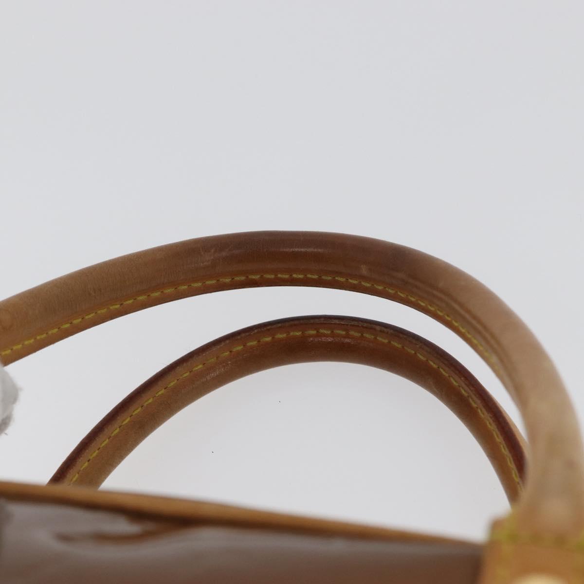 LOUIS VUITTON Monogram Vernis Tompkins Square Bag Bronze M91103 LV Auth 173153