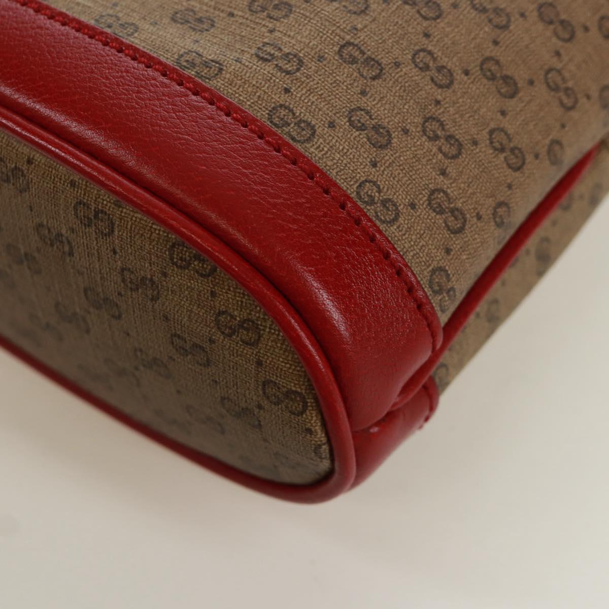 GUCCI GUCCI ﾃ Doraemon Micro GG Supreme Bag PVC Beige Gold 647801 Auth 173166SAM