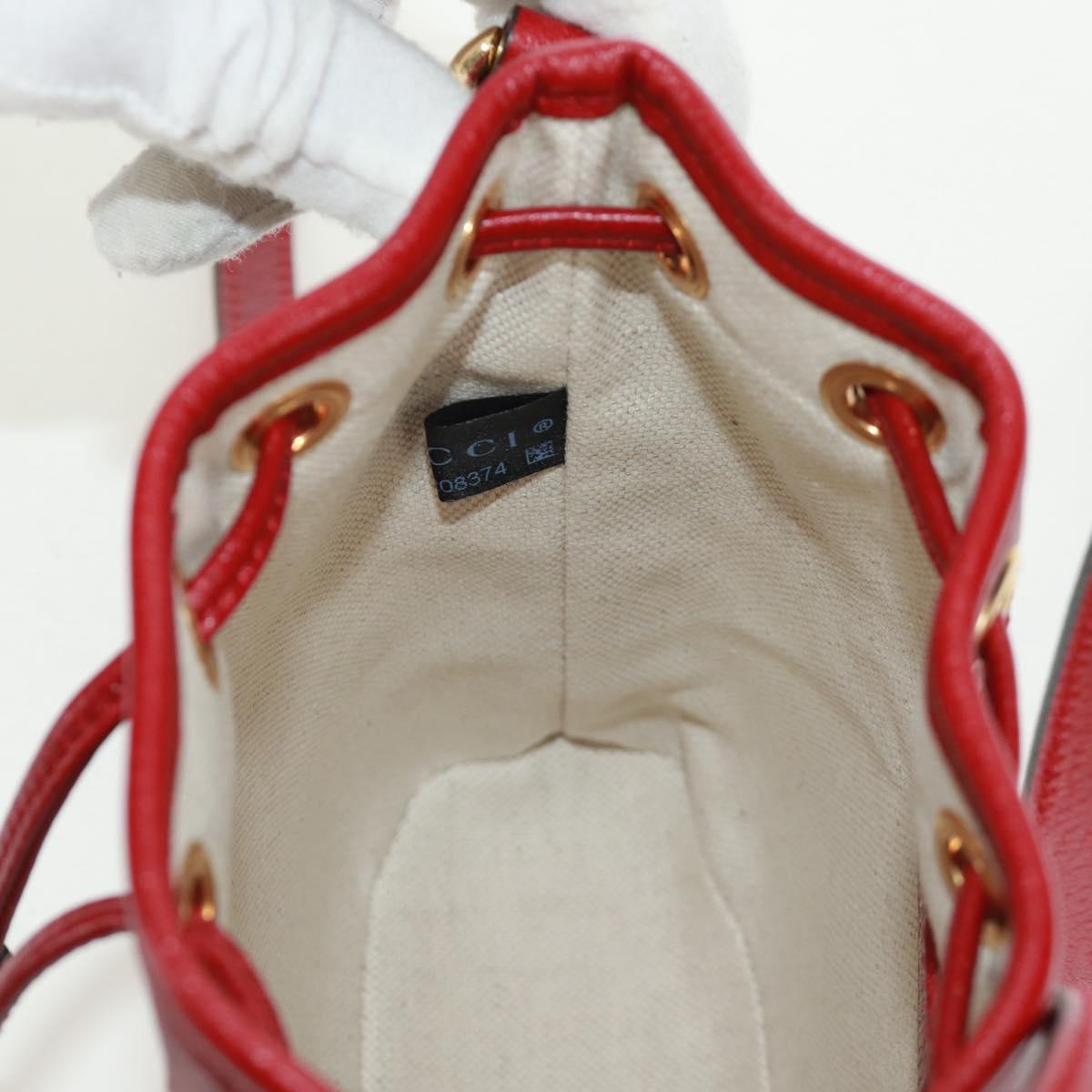 GUCCI GUCCI ﾃ Doraemon Micro GG Supreme Bag PVC Beige Gold 647801 Auth 173166SAM