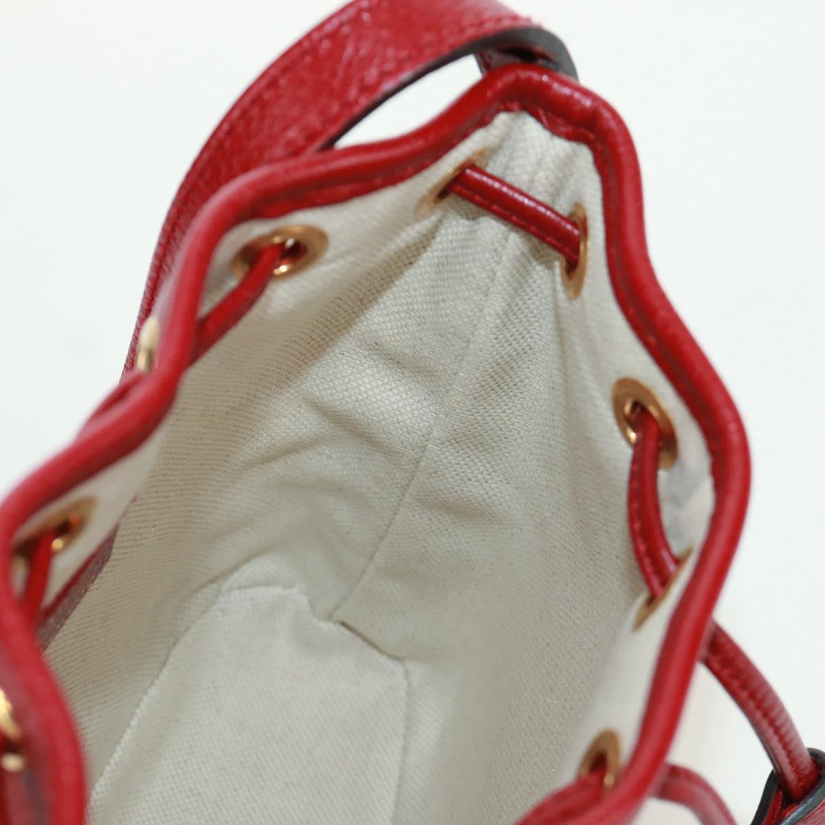 GUCCI GUCCI ﾃ Doraemon Micro GG Supreme Bag PVC Beige Gold 647801 Auth 173166SAM