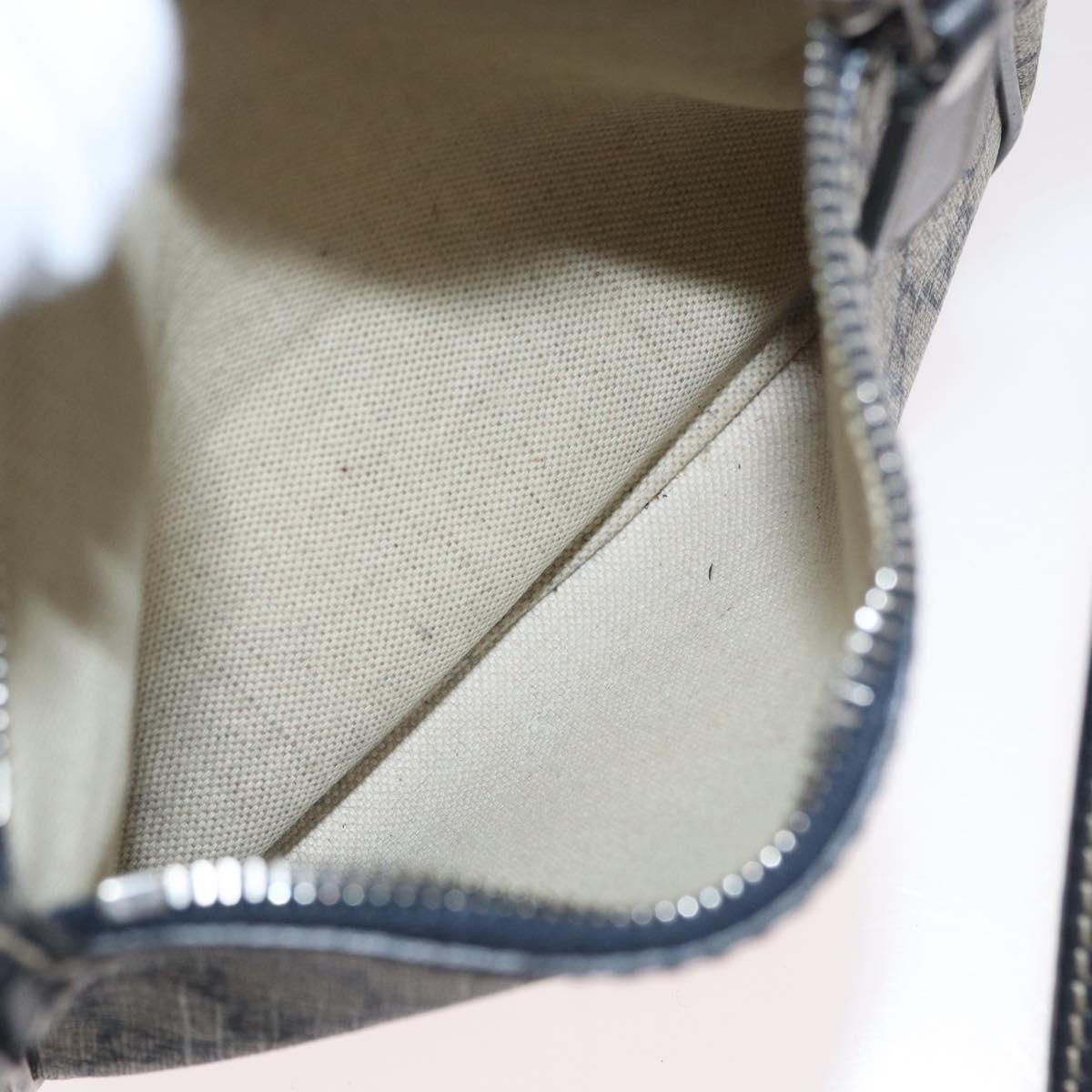 GUCCI GG Supreme Shoulder Bag PVC Navy Silver 233268 Auth 173197