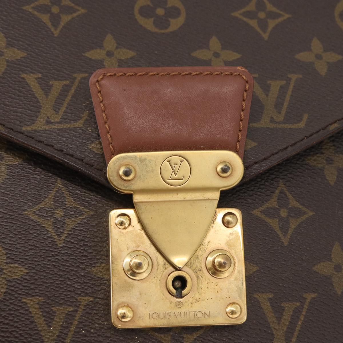 LOUIS VUITTON Monogram Porte Documents Bandouliere Bag M53338 LV Auth 173204