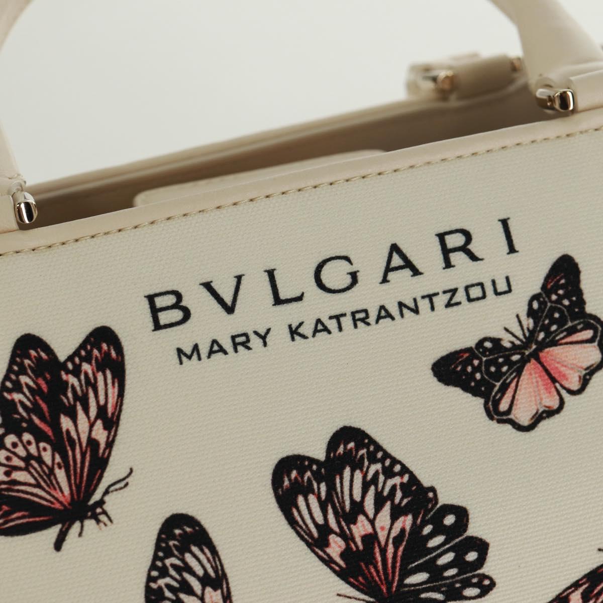 BVLGARI Bag Canvas 2way MARY KATRANTZOU Collaboration White Gold Auth 173206M