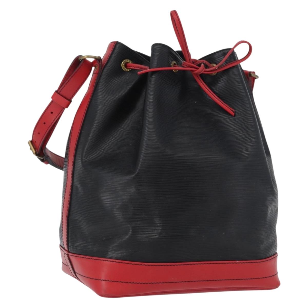 LOUIS VUITTON Epi Noe Shoulder Bag Bicolor Black Red M44017 LV Auth 173211