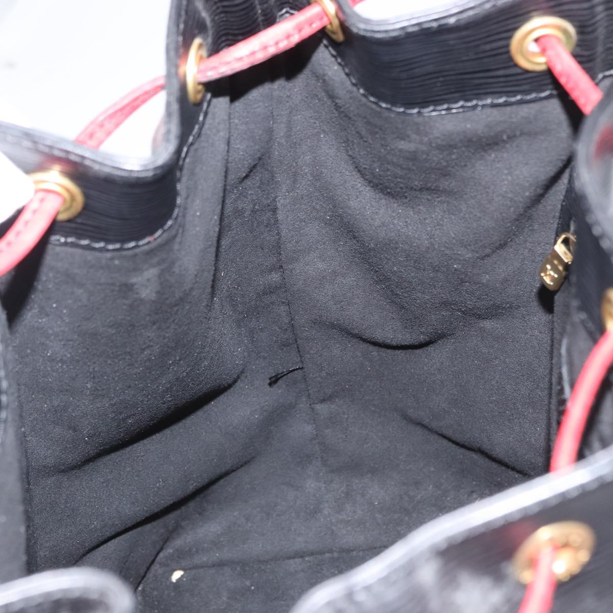 LOUIS VUITTON Epi Noe Shoulder Bag Bicolor Black Red M44017 LV Auth 173211