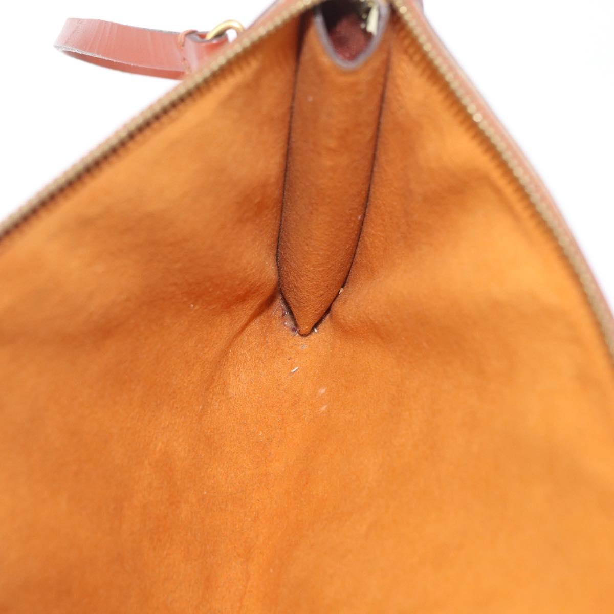 LOUIS VUITTON Epi Pochette Accessoires Pouch Brown M52953 LV Auth 173216