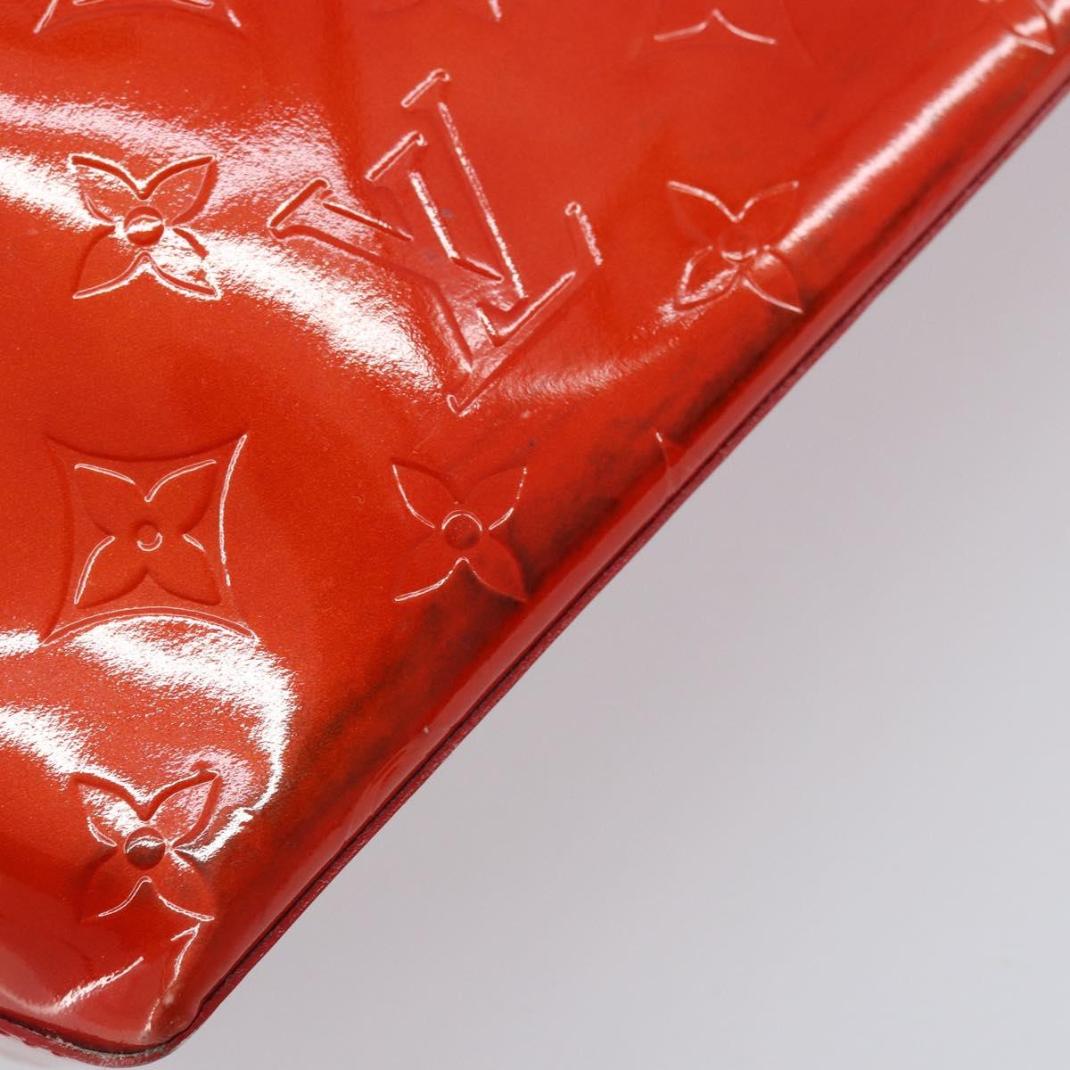 LOUIS VUITTON Monogram Vernis Reade PM Hand Bag Red Rouge M91088 LV Auth 173241