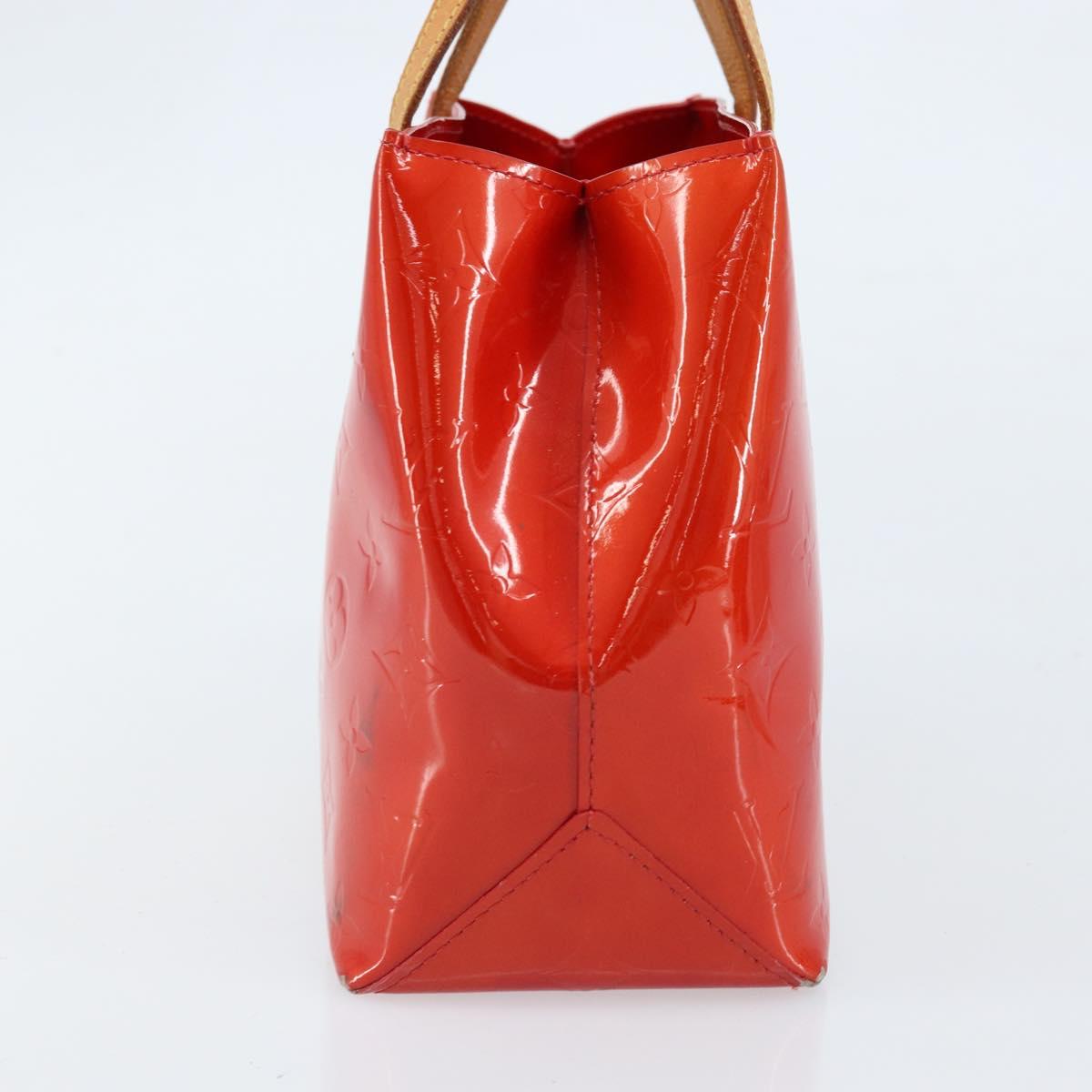 LOUIS VUITTON Monogram Vernis Reade PM Hand Bag Red Rouge M91088 LV Auth 173241