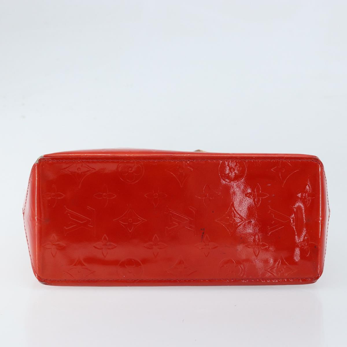 LOUIS VUITTON Monogram Vernis Reade PM Hand Bag Red Rouge M91088 LV Auth 173241