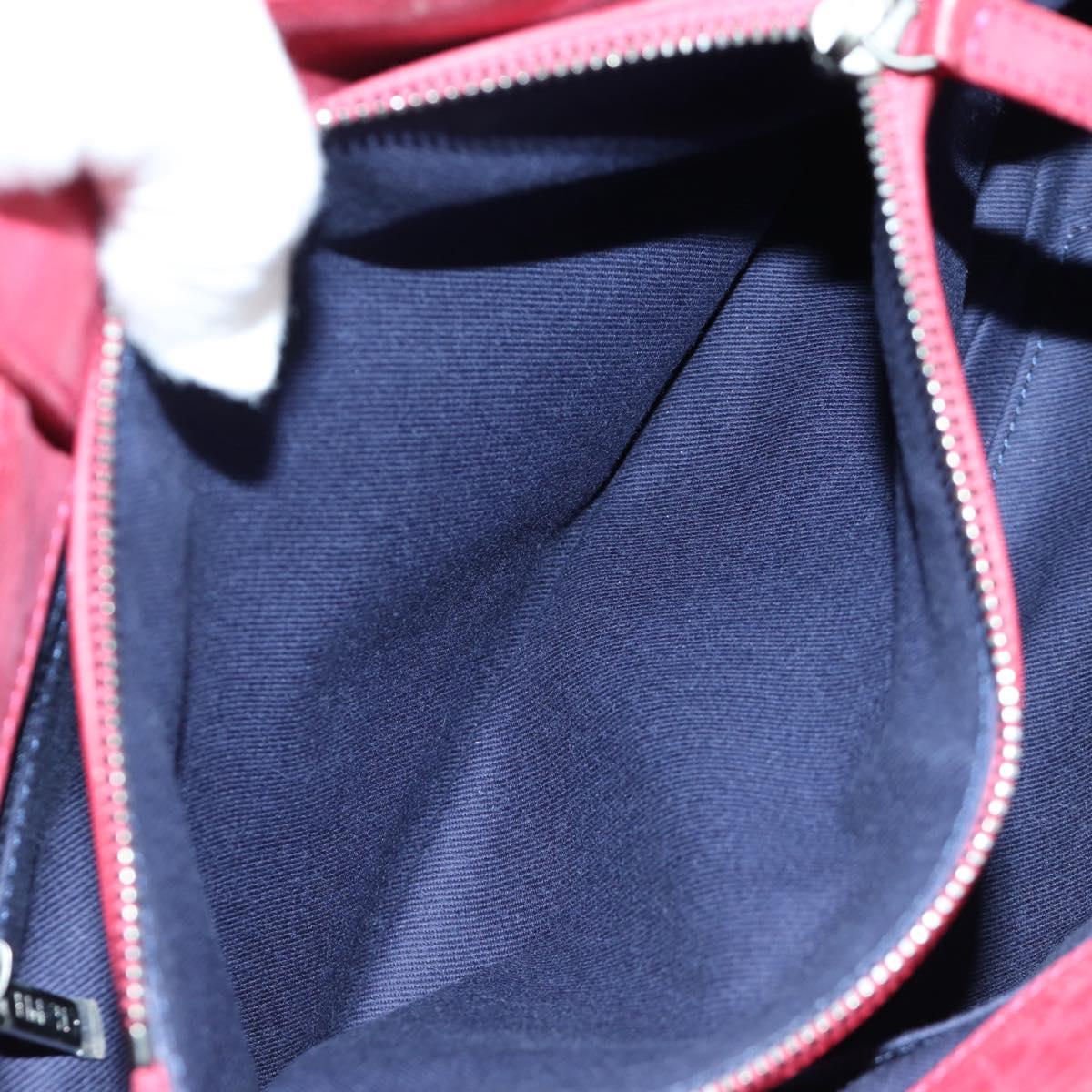 CHANEL Chain Shoulder Bag Leather Red CC Auth 173242SAV