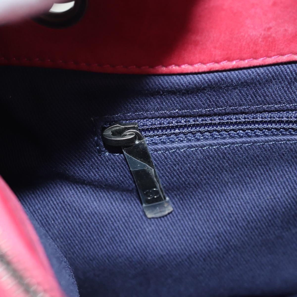 CHANEL Chain Shoulder Bag Leather Red CC Auth 173242SAV