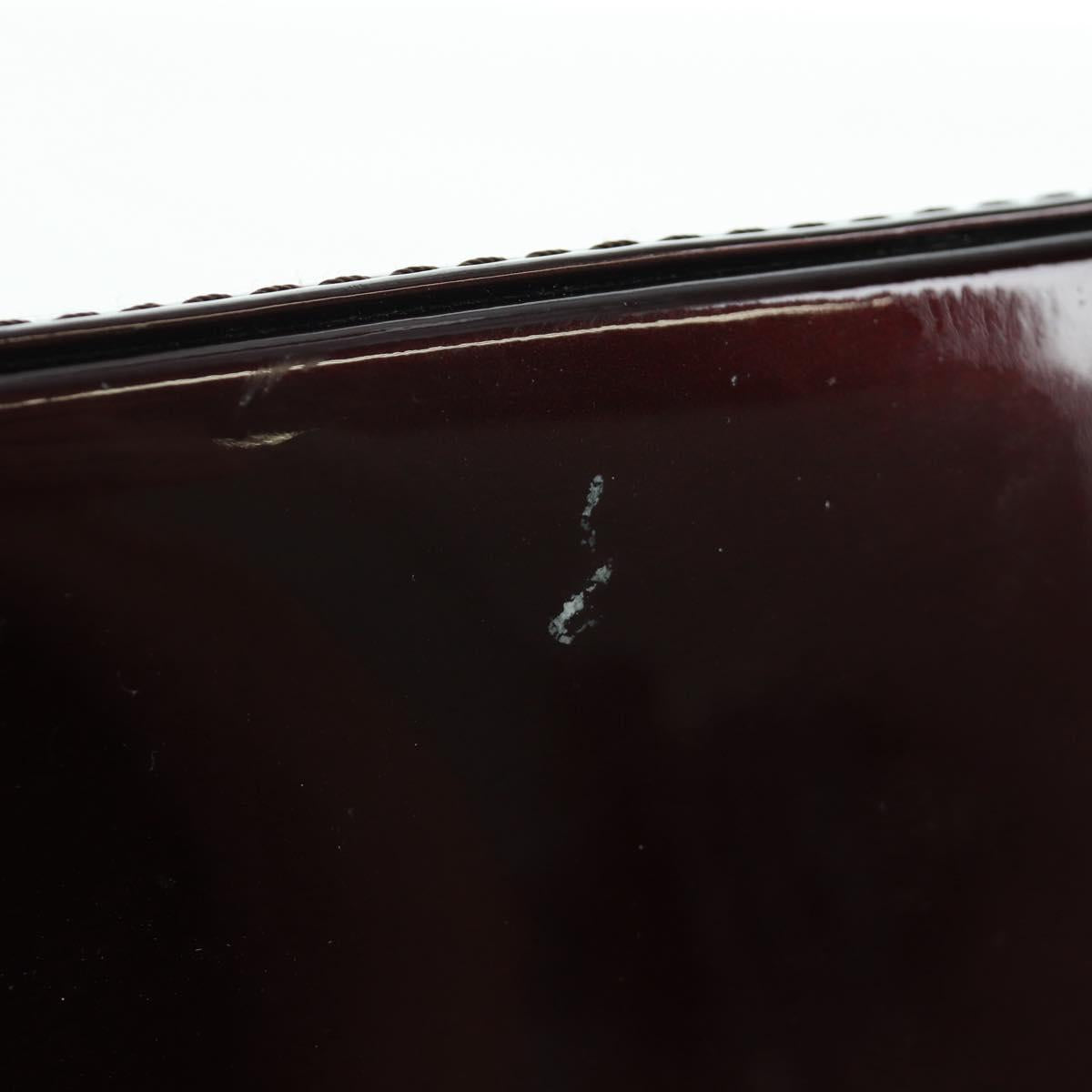 LOUIS VUITTON Monogram Vernis Alma PM Hand Bag Rouge Favist M91691 Auth 173245V