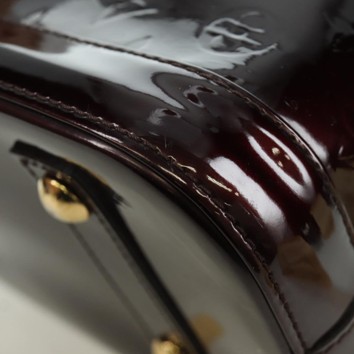LOUIS VUITTON Monogram Vernis Alma PM Hand Bag Rouge Favist M91691 Auth 173245V