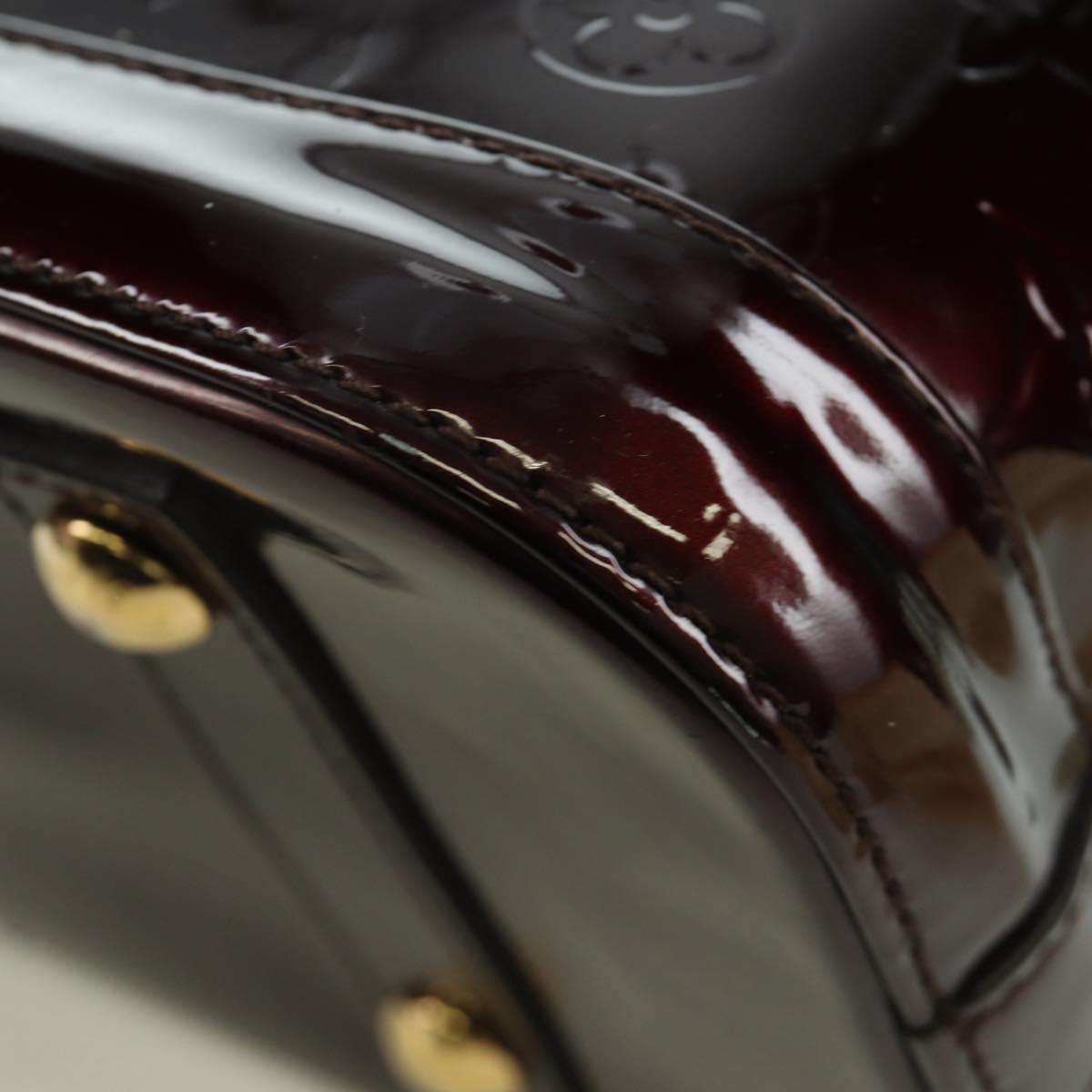 LOUIS VUITTON Monogram Vernis Alma PM Hand Bag Rouge Favist M91691 Auth 173245V