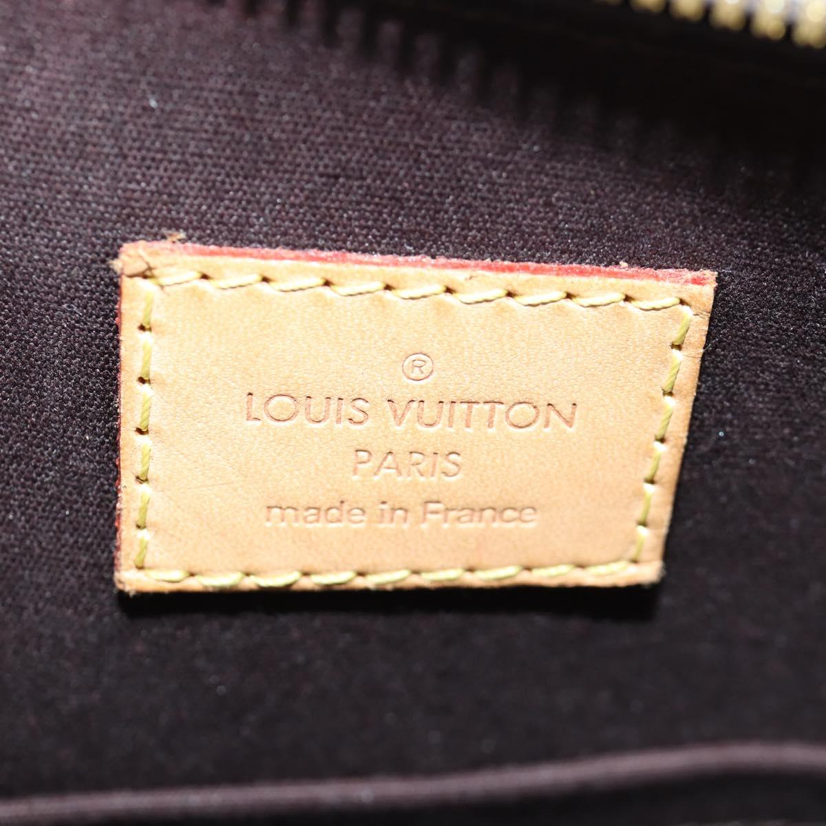 LOUIS VUITTON Monogram Vernis Alma PM Hand Bag Rouge Favist M91691 Auth 173245V