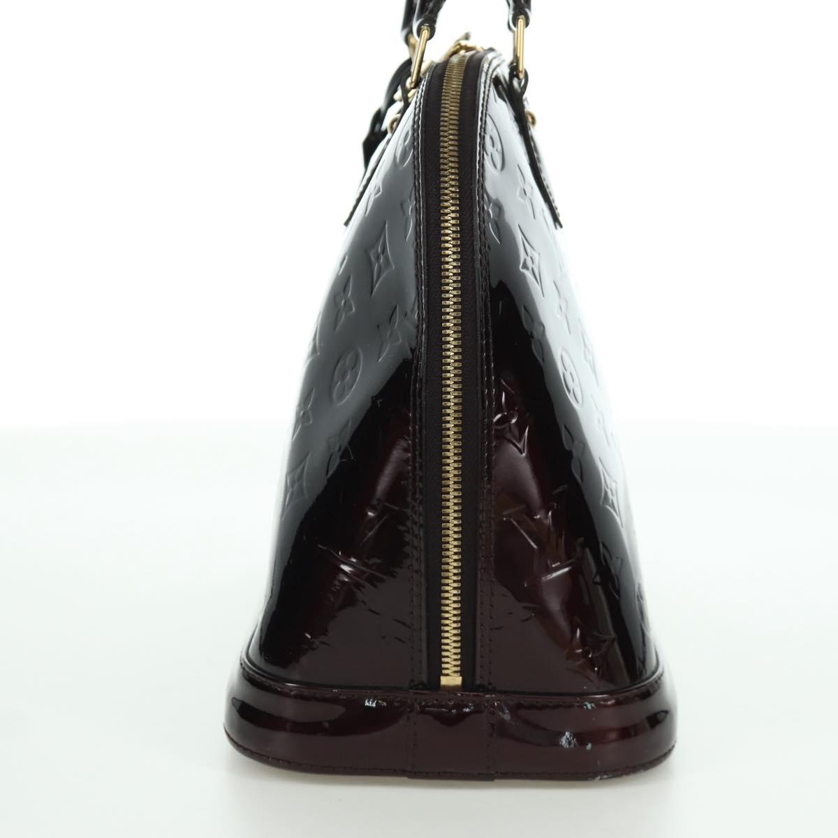 LOUIS VUITTON Monogram Vernis Alma PM Hand Bag Rouge Favist M91691 Auth 173245V