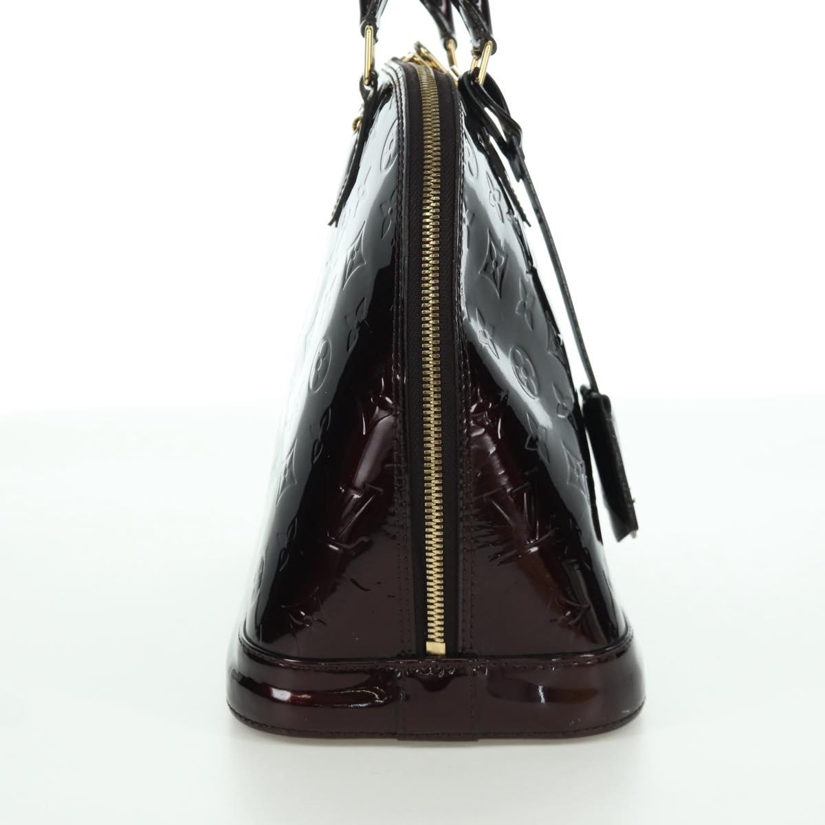 LOUIS VUITTON Monogram Vernis Alma PM Hand Bag Rouge Favist M91691 Auth 173245V