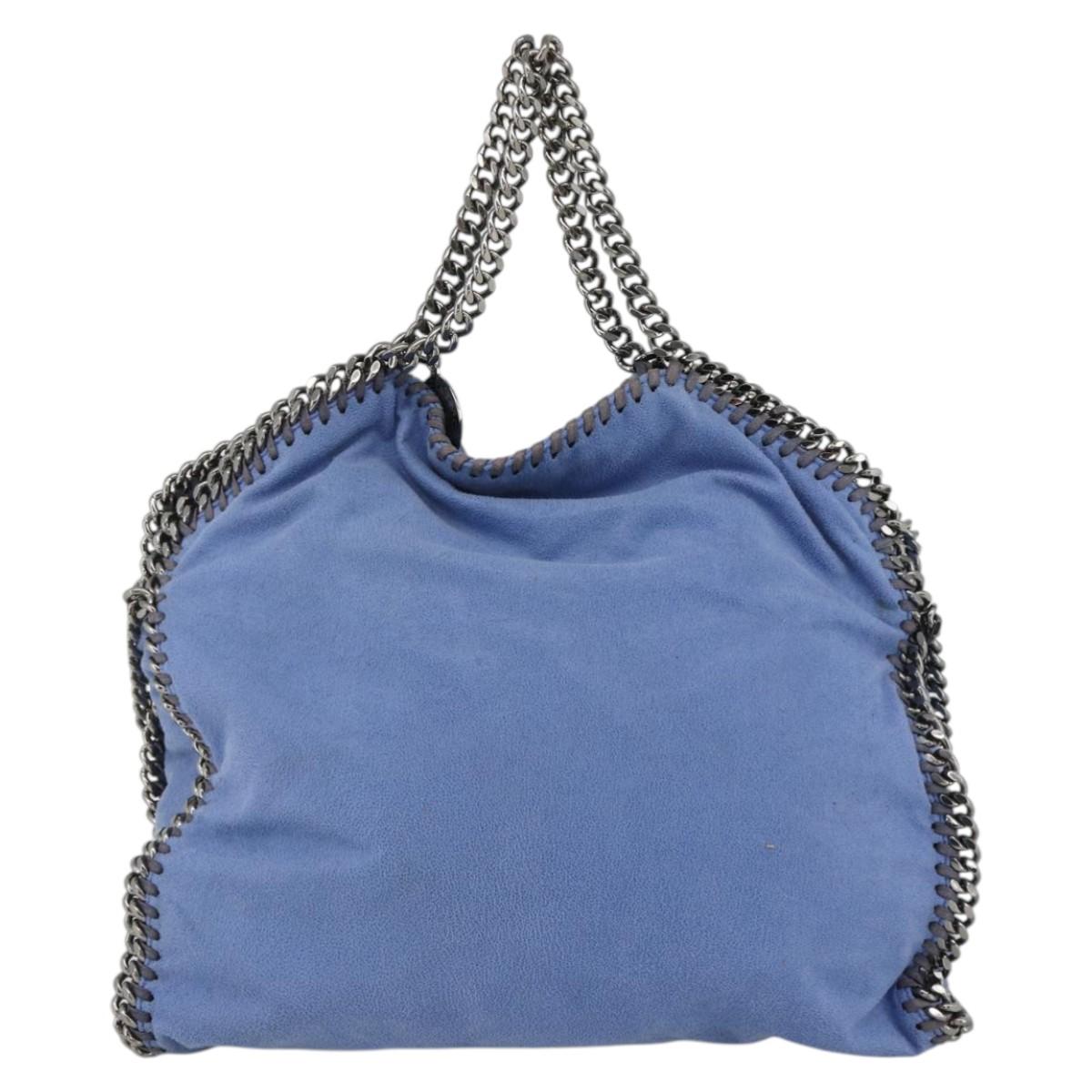 Stella MacCartney Chain Falabella Small Polyester 2way Blue 234387 Auth 173251