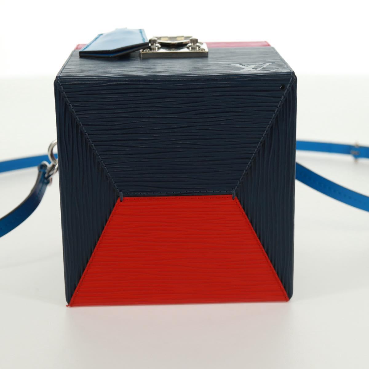 LOUIS VUITTON Epi Breaker Box Cosmetic Pouch Safir LV Auth 173257M