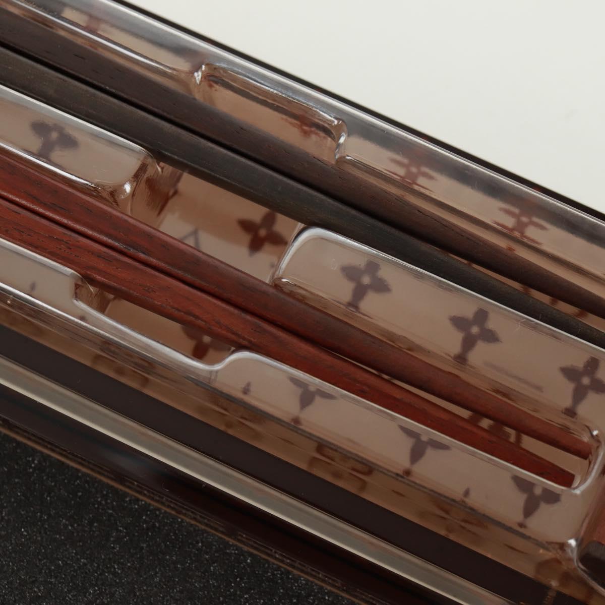 LOUIS VUITTON Monogram Chop Stick Wood Brown LV Auth 173258A