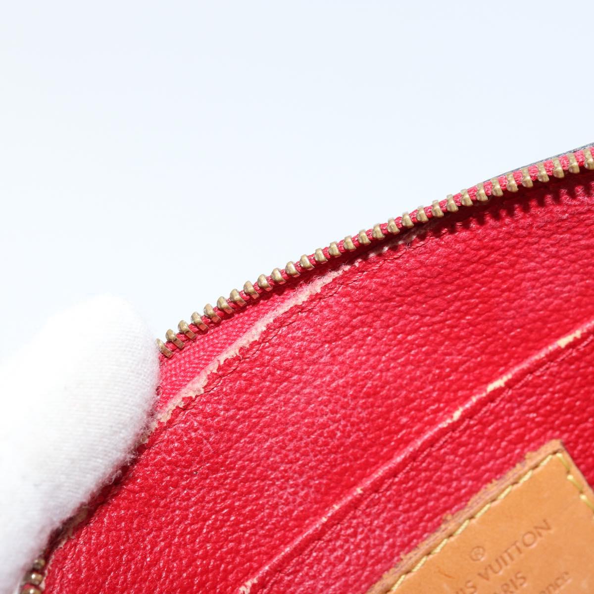 LOUIS VUITTON Monogram Vernis Pochette Pouch Red Slys M90172 LV Auth 173261