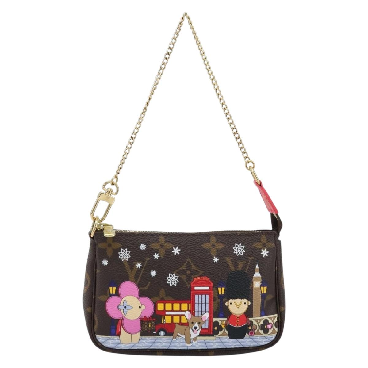 LOUIS VUITTON Monogram Vivienne Mini Pochette Accessoires M80863 LV Auth 173263SAM