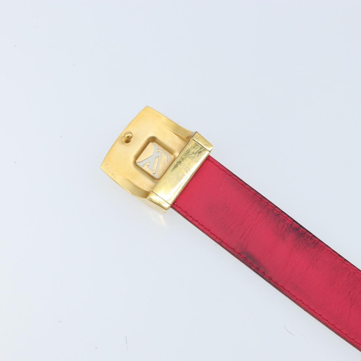 LOUIS VUITTON Multicolor Ceinture Carre Belt White LV Auth 173265