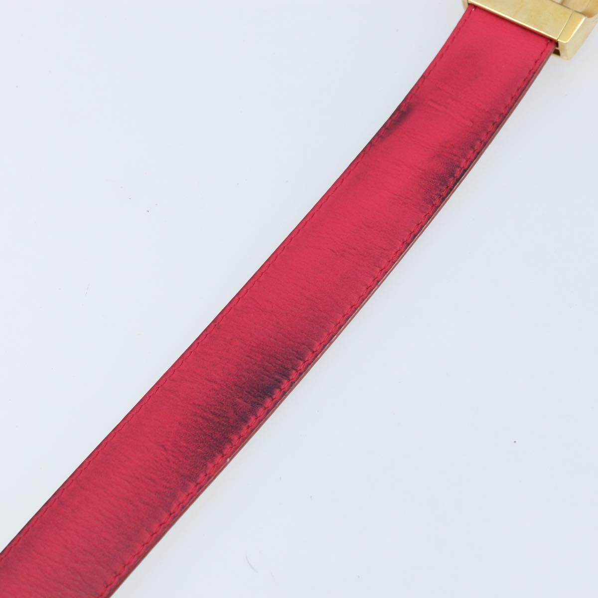 LOUIS VUITTON Multicolor Ceinture Carre Belt White LV Auth 173265