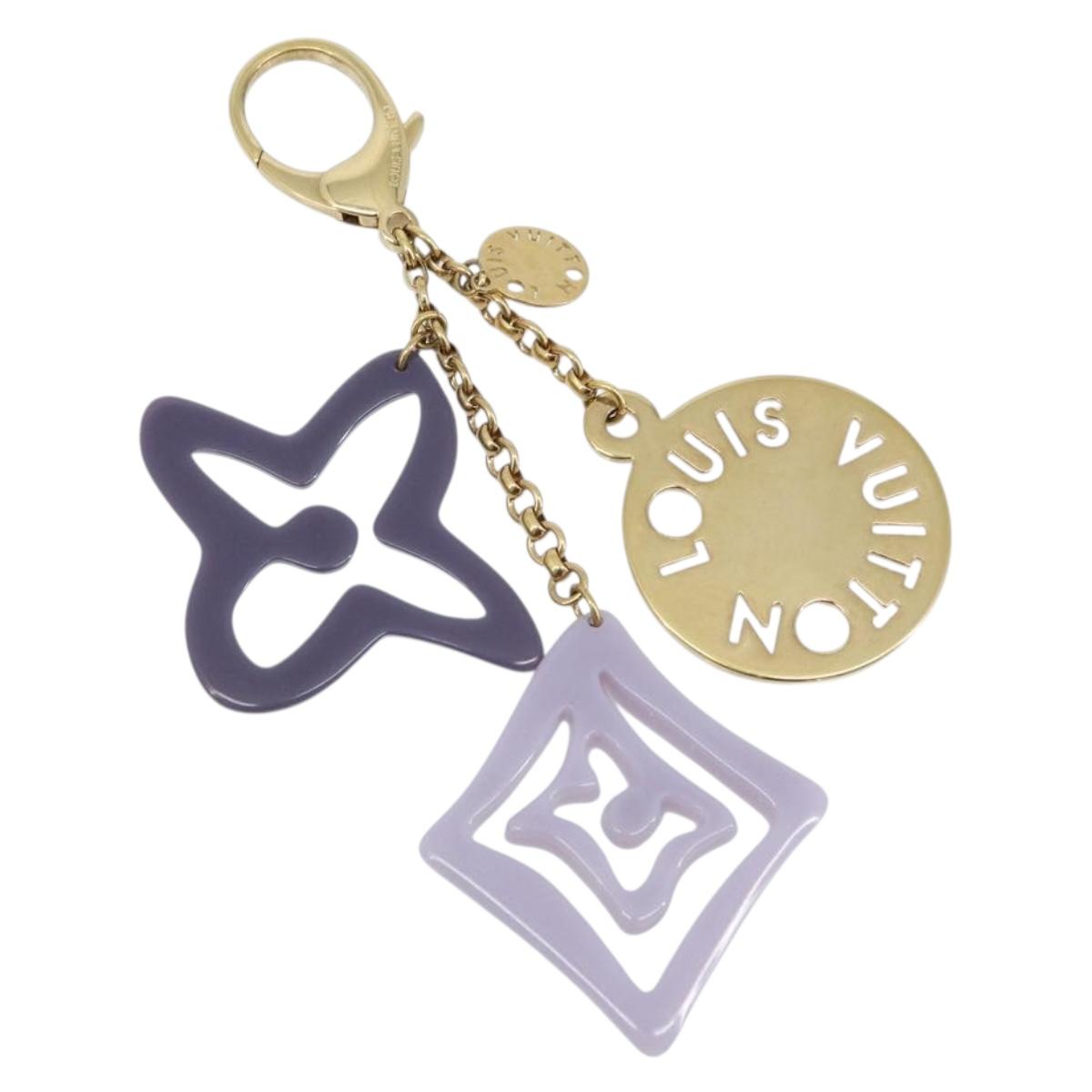 LOUIS VUITTON Porte ClesThai Chainne Charm metal Gold Tone LV Auth 173268V