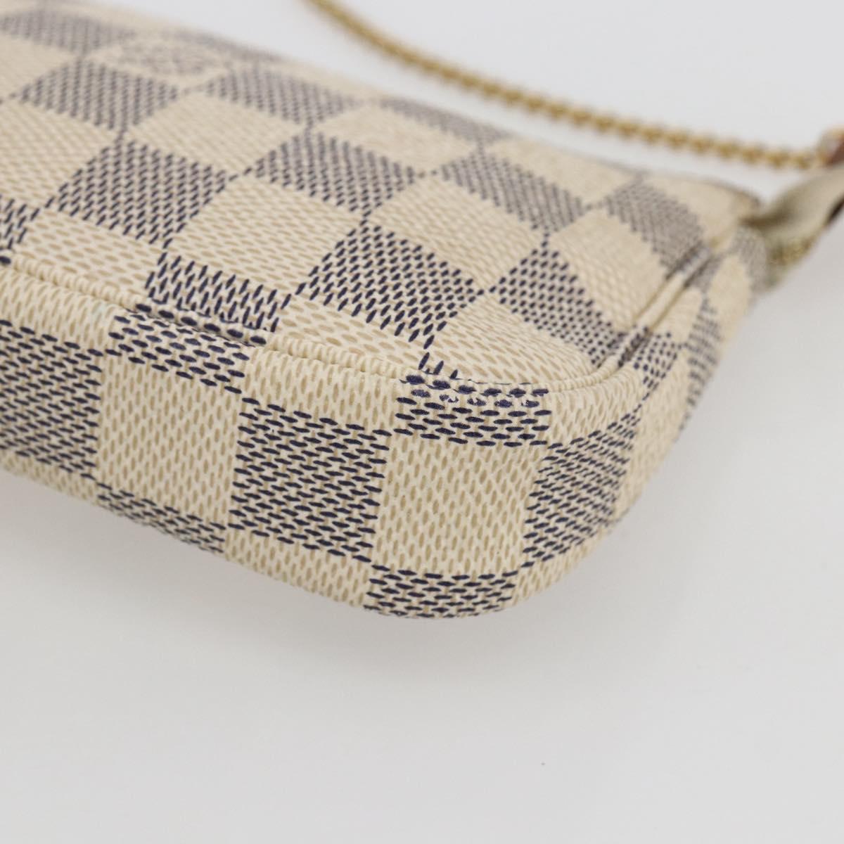 LOUIS VUITTON Damier Azur Mini Pochette Accessoires Pouch N63005 LV Auth 173274A