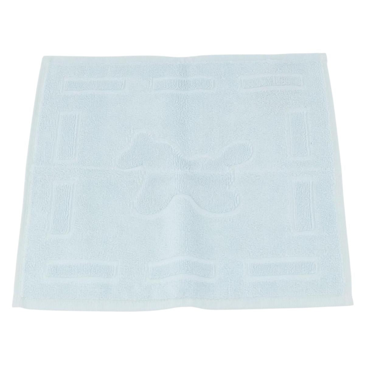 HERMES Towel Cotton 2 Set White Light Blue Auth 173276A