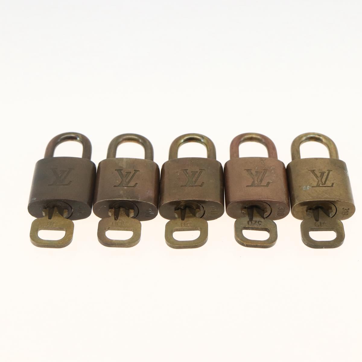 LOUIS VUITTON Padlock 5 Set Padlock metal Gold LV Auth 173285