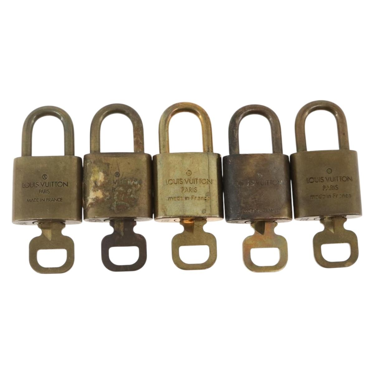 LOUIS VUITTON Padlock 5 Set Padlock metal Gold LV Auth 173286