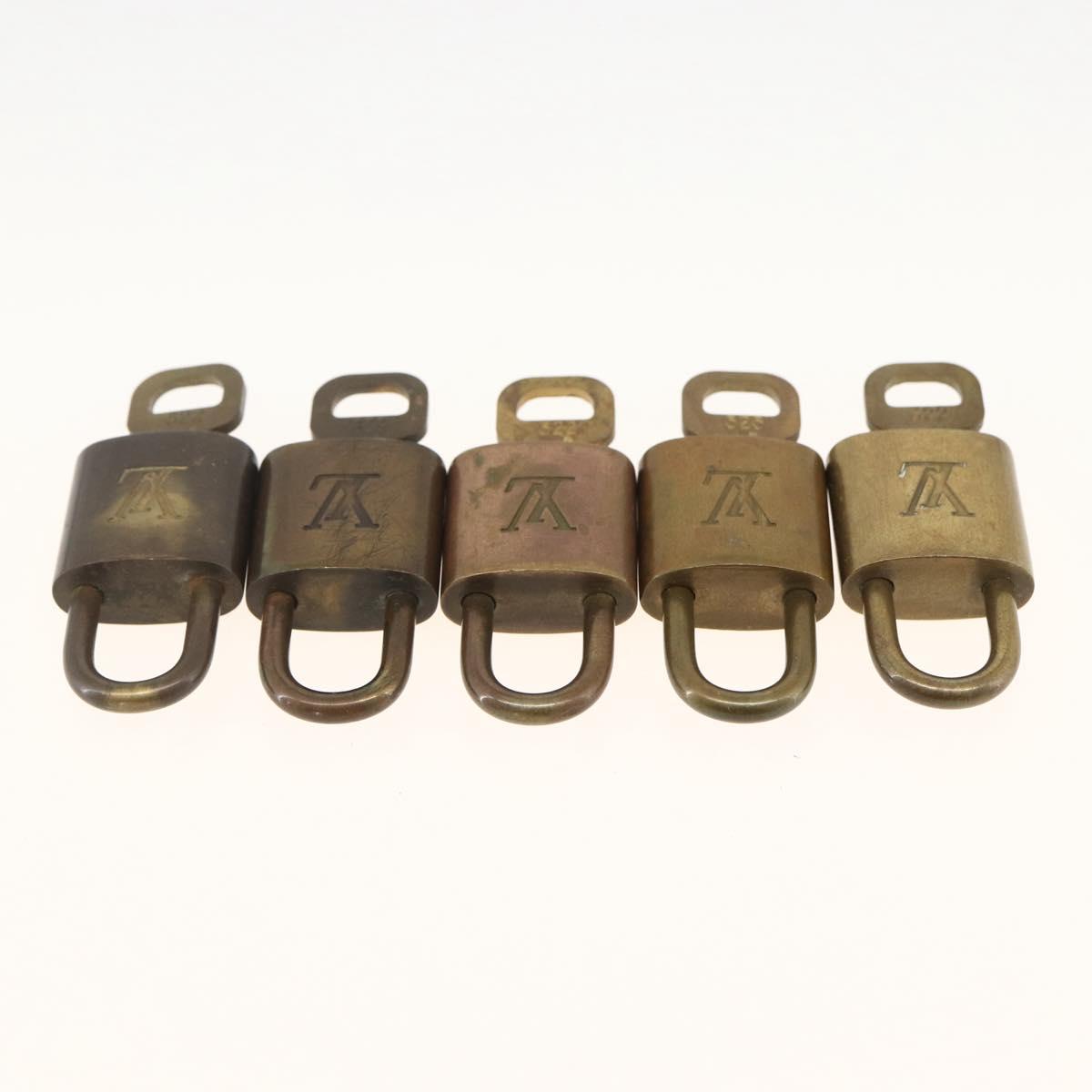 LOUIS VUITTON Padlock 5 Set Padlock metal Gold LV Auth 173287