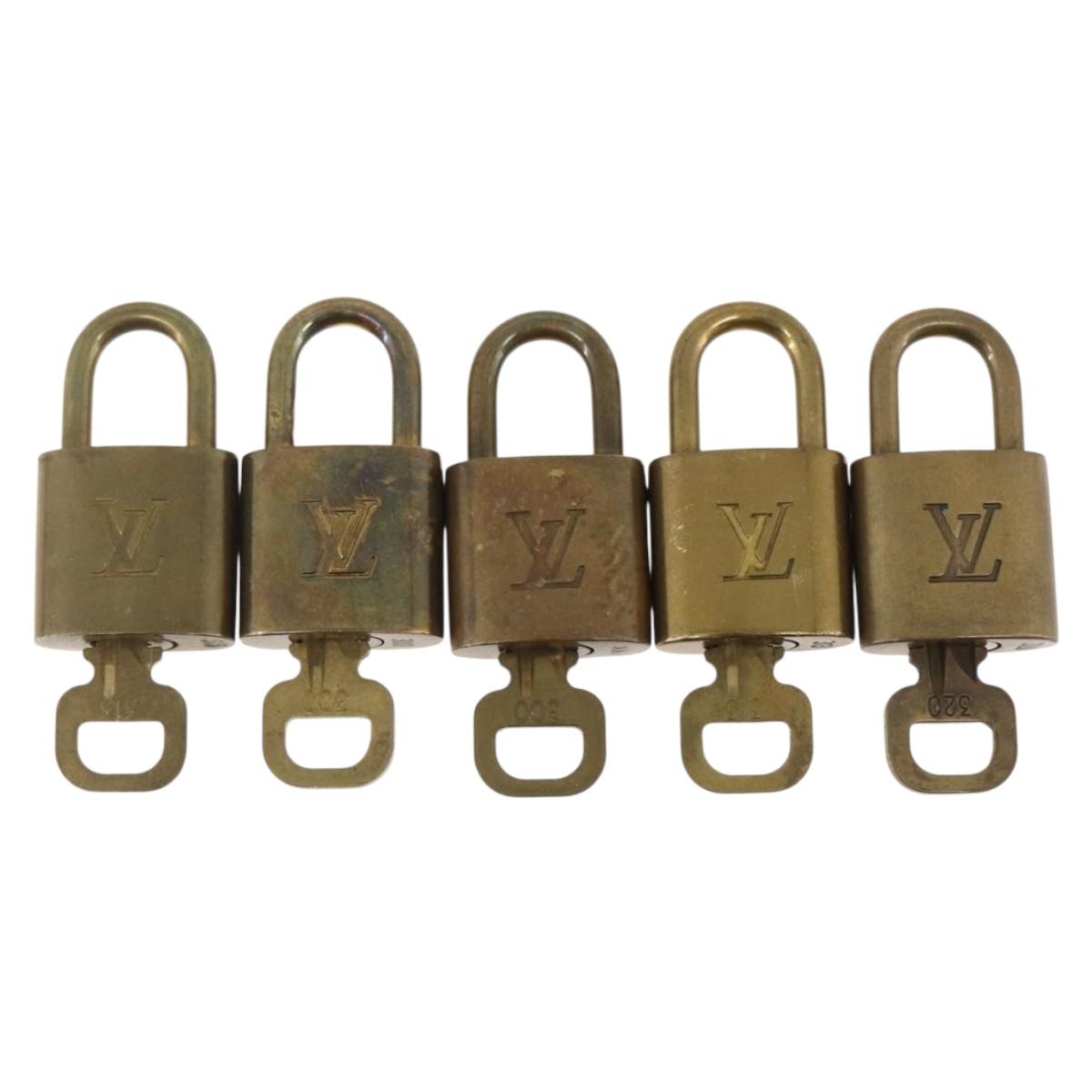 LOUIS VUITTON Padlock 5 Set Padlock metal Gold LV Auth 173289