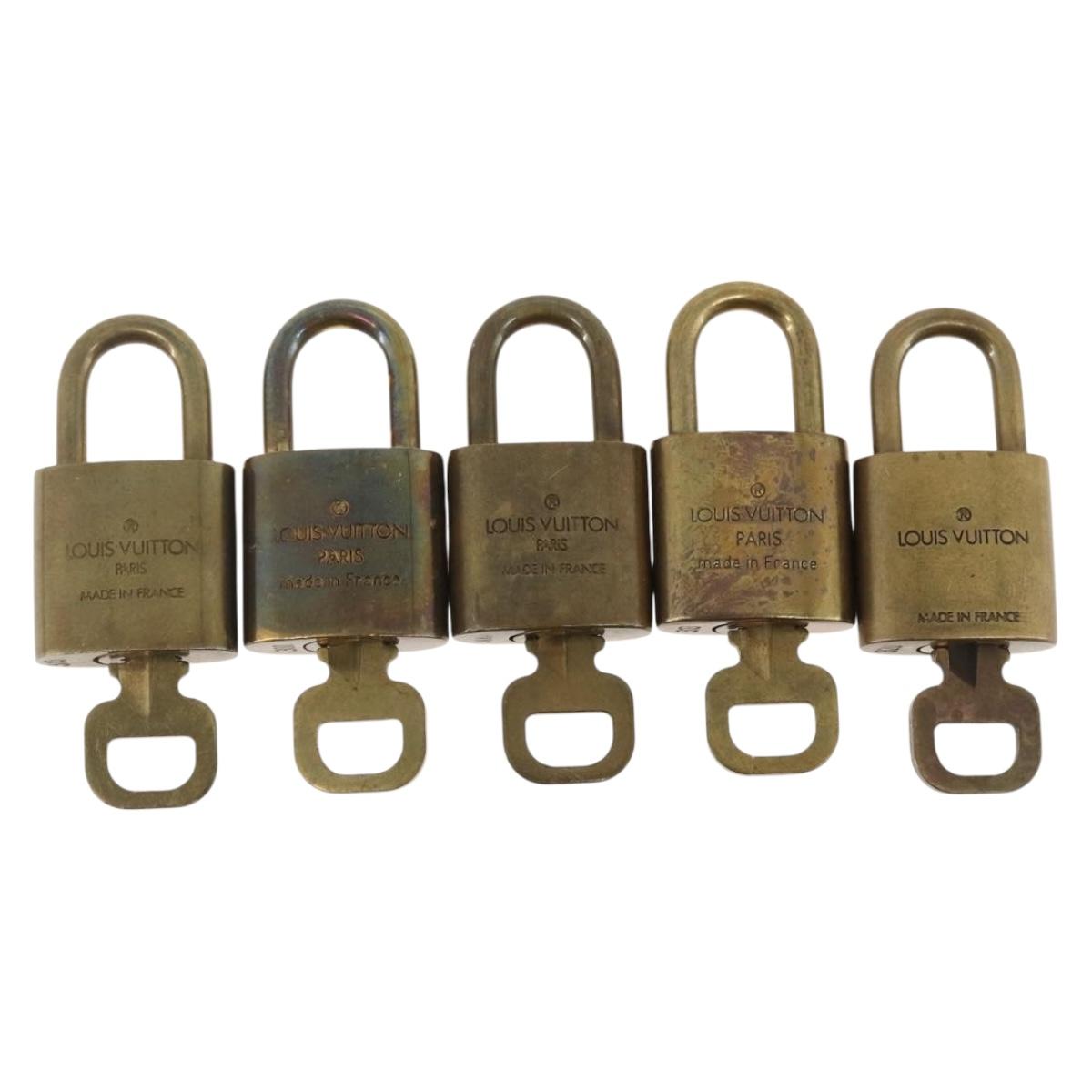 LOUIS VUITTON Padlock 5 Set Padlock metal Gold LV Auth 173289