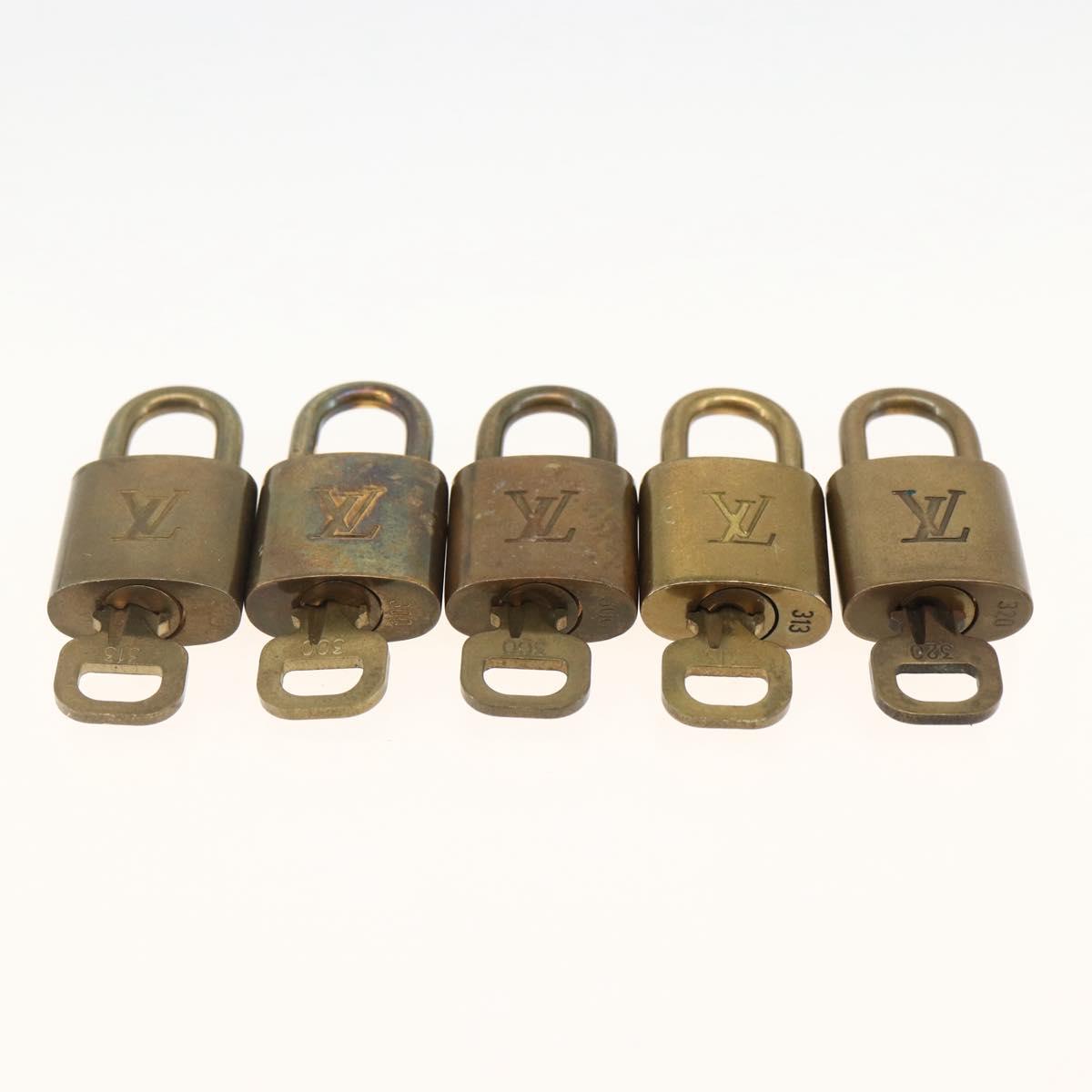 LOUIS VUITTON Padlock 5 Set Padlock metal Gold LV Auth 173289