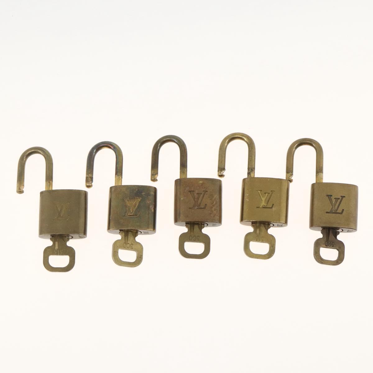 LOUIS VUITTON Padlock 5 Set Padlock metal Gold LV Auth 173289