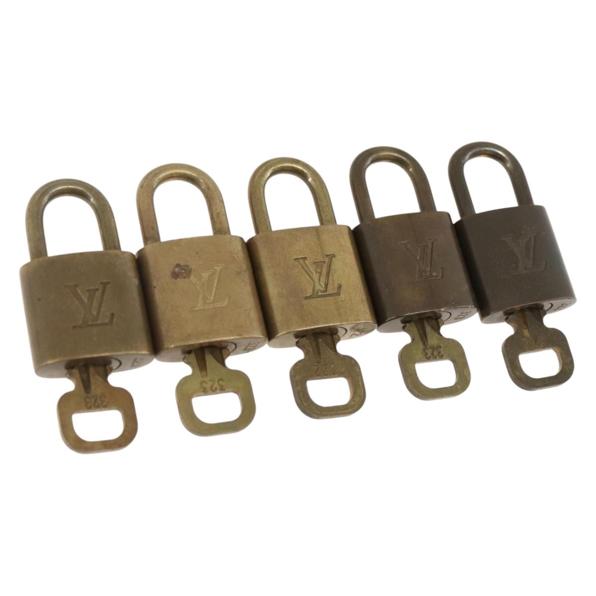 LOUIS VUITTON Padlock 5 Set Padlock metal Gold LV Auth 173290