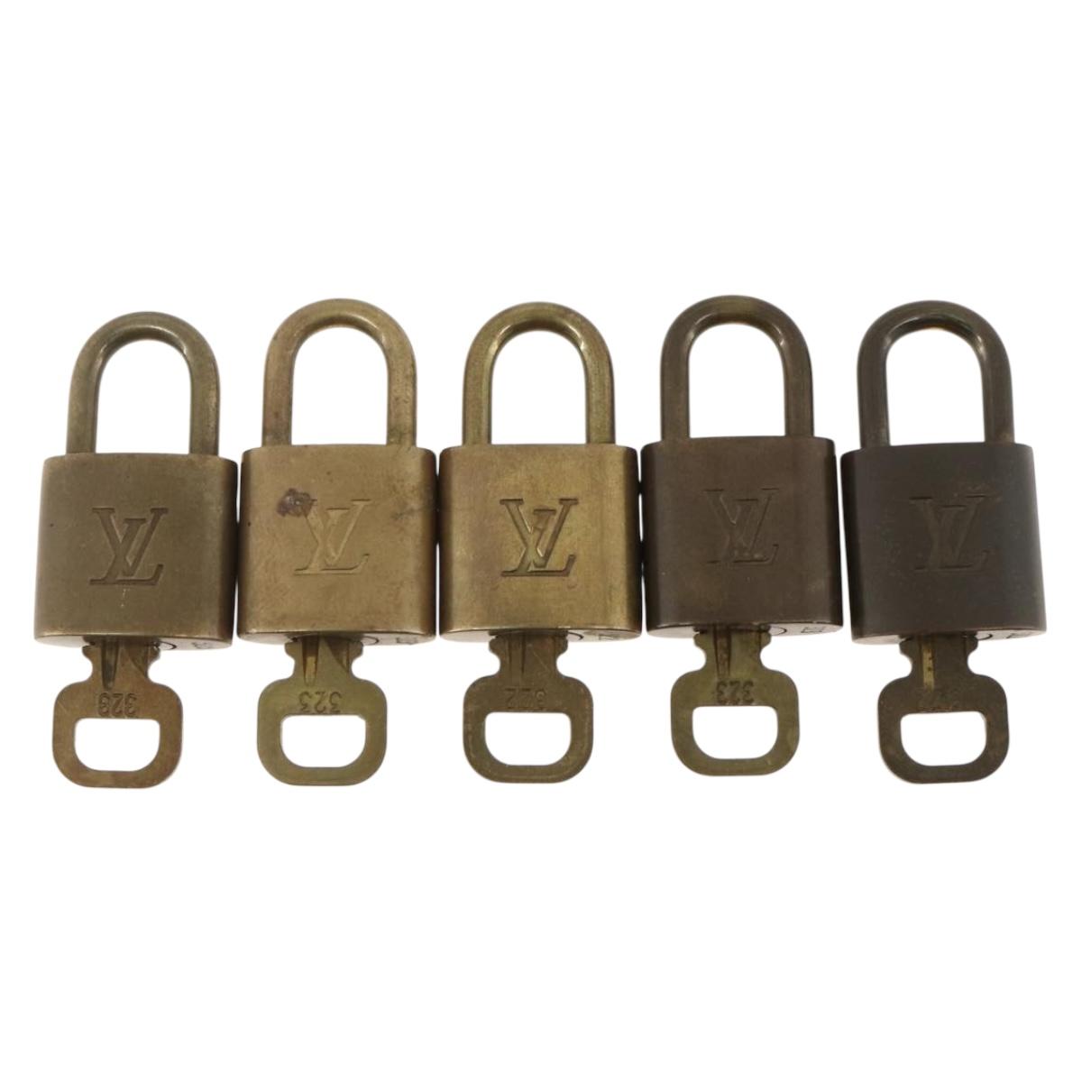 LOUIS VUITTON Padlock 5 Set Padlock metal Gold LV Auth 173290