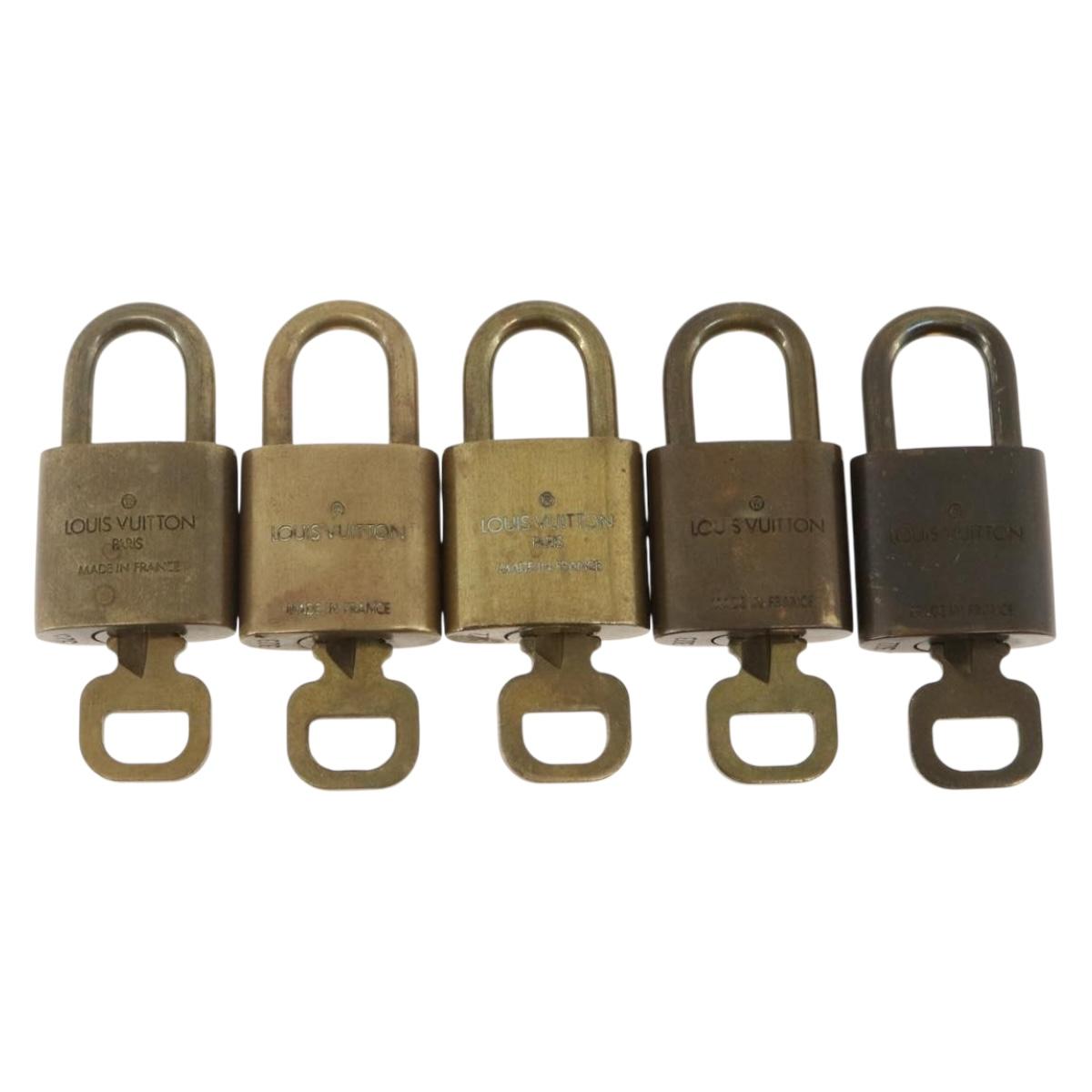 LOUIS VUITTON Padlock 5 Set Padlock metal Gold LV Auth 173290