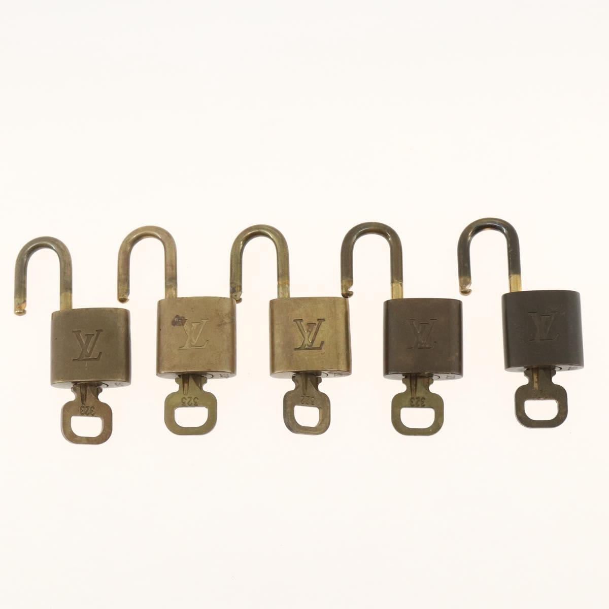 LOUIS VUITTON Padlock 5 Set Padlock metal Gold LV Auth 173290