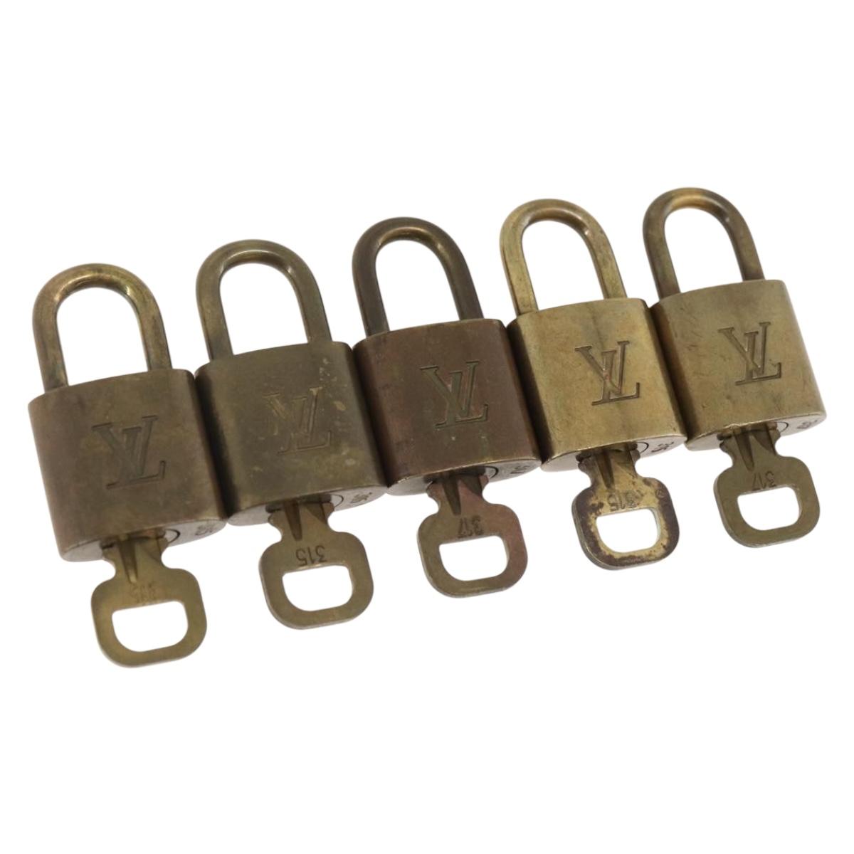 LOUIS VUITTON Padlock 5 Set Padlock metal Gold LV Auth 173291