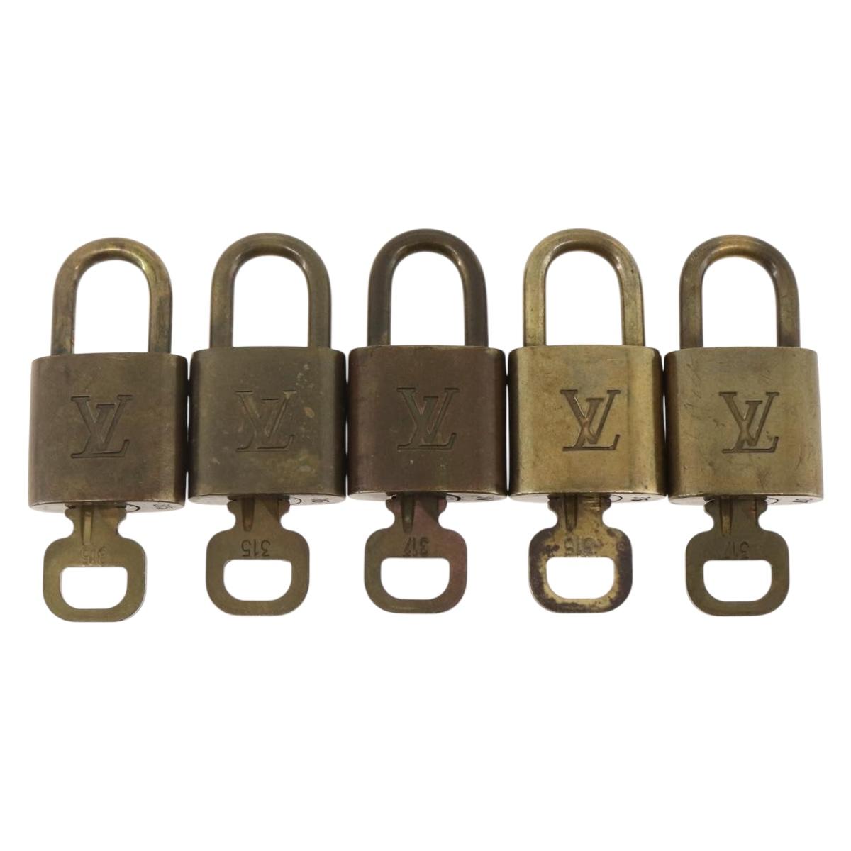 LOUIS VUITTON Padlock 5 Set Padlock metal Gold LV Auth 173291