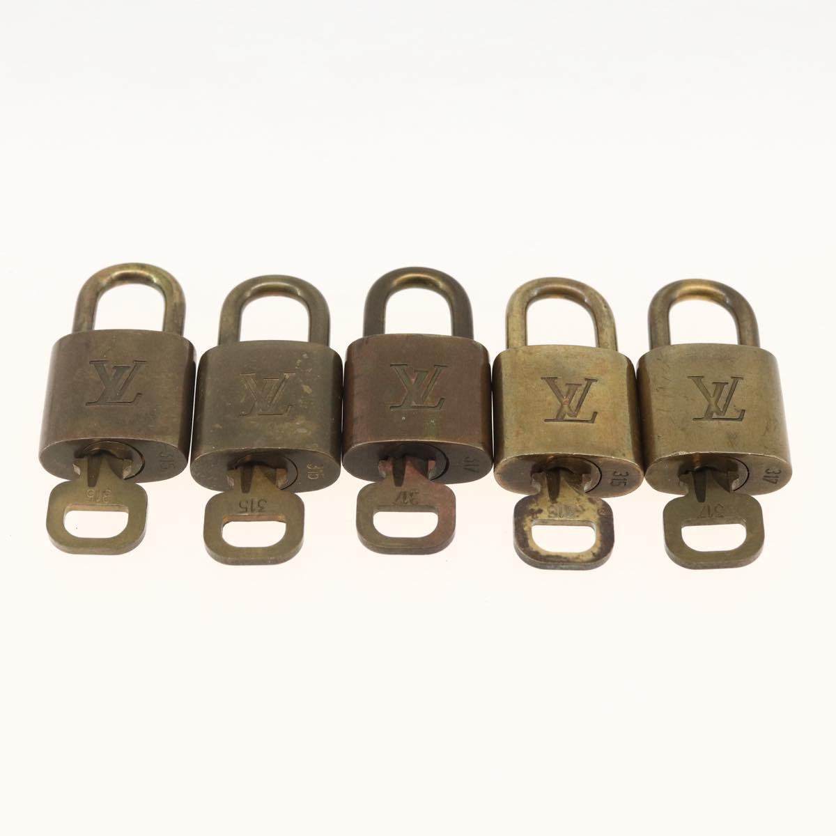 LOUIS VUITTON Padlock 5 Set Padlock metal Gold LV Auth 173291