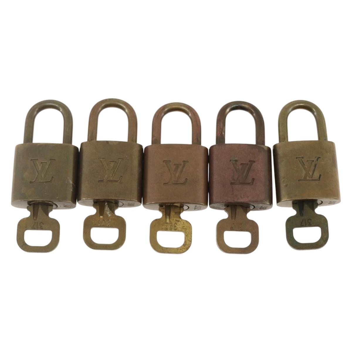 LOUIS VUITTON Padlock 5 Set Padlock metal Gold LV Auth 173292