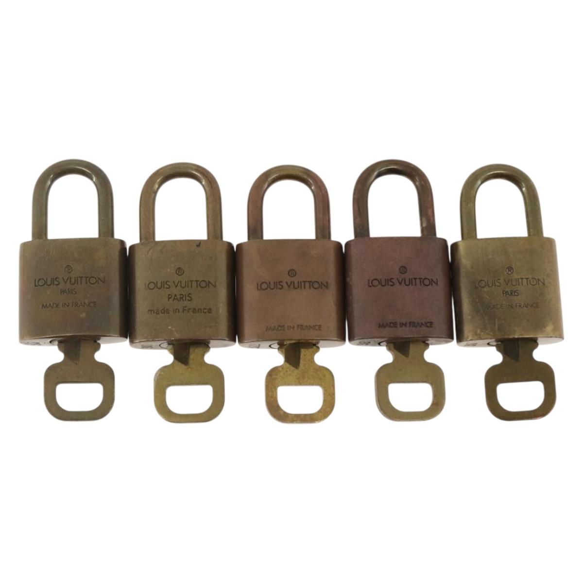 LOUIS VUITTON Padlock 5 Set Padlock metal Gold LV Auth 173292
